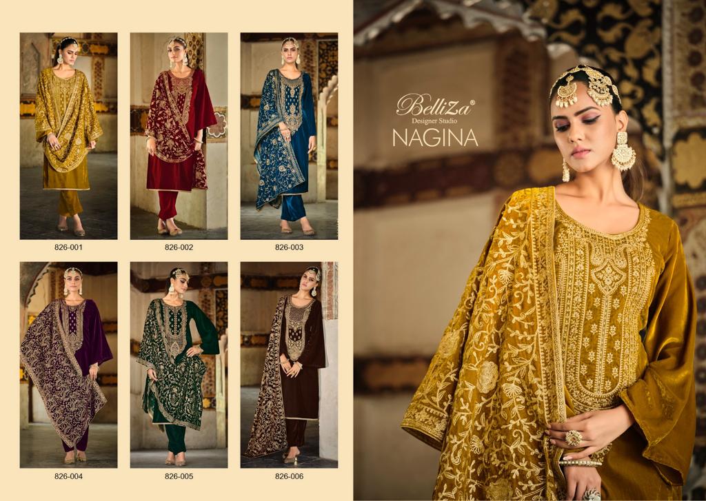 Belliza Nagina Heavy Embroidered Dress Material Collection
